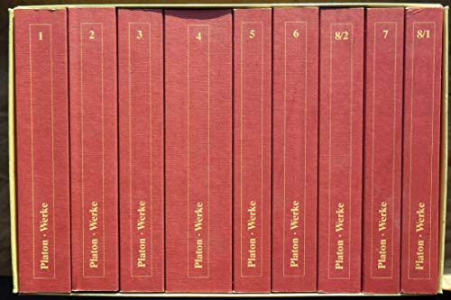 Beispielbild fr Platon, Werke in acht Bnden, KOMPLETT gebunden in 9 KARTONIERTEN Bnden Griechisch und deutsch, Herausgegeben von Gunther Eigler zum Verkauf von nova & vetera e.K.