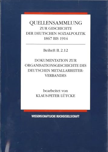 Stock image for Quellensammlung zur Geschichte der deutschen Sozialpolitik 1867-1914: Quellensammlung zur Geschichte der deutschen Sozialpolitik 1867 bis 1914, H.2/12, Berufsverbnde for sale by medimops