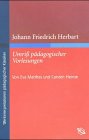 Johann Friedrich Herbart, Umriß pädagogischer Vorlesungen