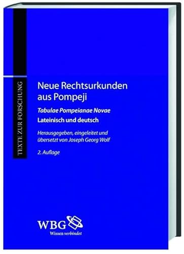 9783534245918: Neue Rechtsurkunden aus Pompeji: Tabulae Pompeianae Novae