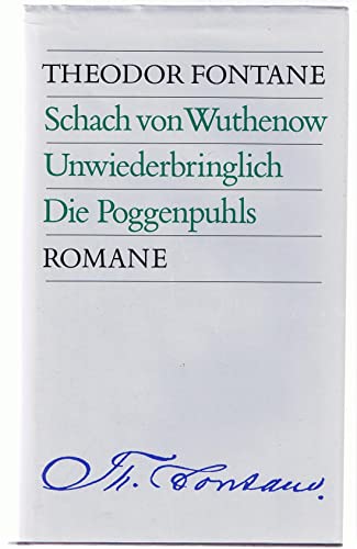 Beispielbild fr Romane. Irrungen - Wirrungen /Frau Jenny Treibel /Effi Briest /Der Stechlin zum Verkauf von medimops