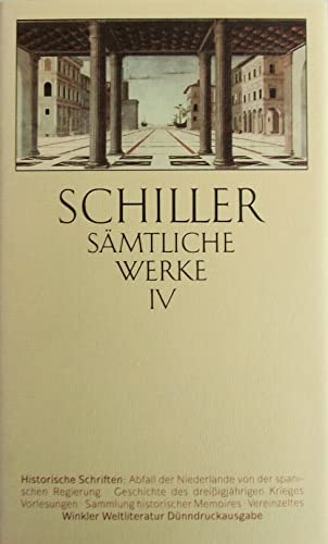 9783538051768: Smtliche Werke, 5 Bde., Ln, Bd.4, Historische Schriften