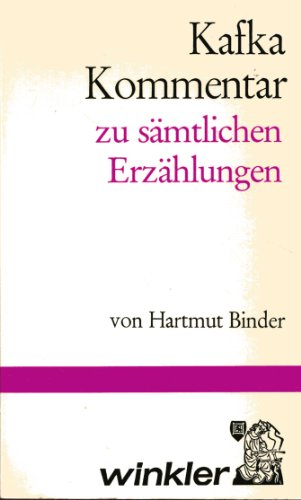 Stock image for Kafka-Kommentar zu samtlichen Erzahlungen (German Edition) for sale by Better World Books: West