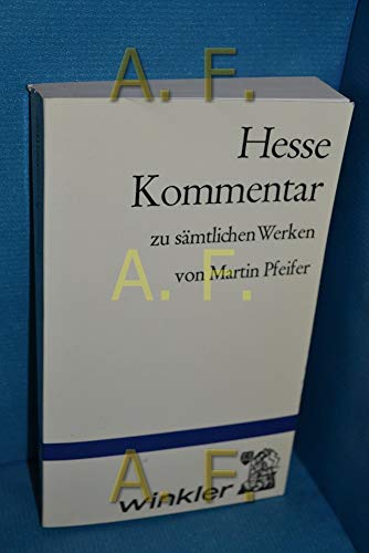 Beispielbild fr Hesse-Kommentar zu smtlichen Werken zum Verkauf von Better World Books