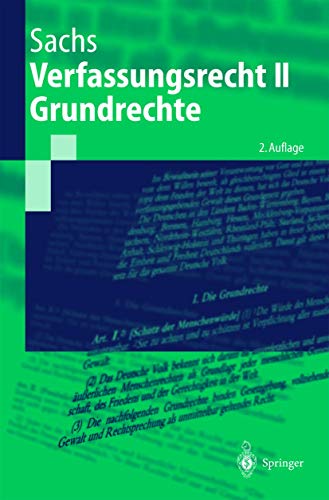 Beispielbild fr Verfassungsrecht Ii - Grundrechte (Springer-Lehrbuch) (German Edition) zum Verkauf von medimops