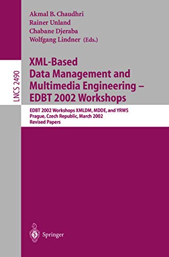 Stock image for XML-Based Data Management and Multimedia Engineering - EDBT 2002 Workshops for sale by GuthrieBooks