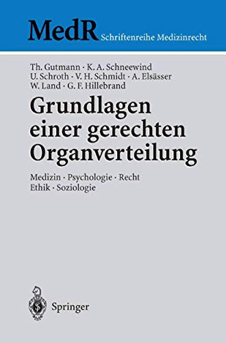 Beispielbild fr Grundlagen Einer Gerechten Organverteilung zum Verkauf von Blackwell's