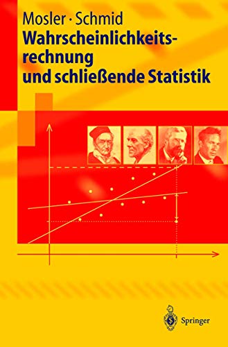 Beispielbild fr "Wahrscheinlichkeitsrechnung und schlieende Statistik von Karl Mosler (Autor), Friedrich Schmid (Autor) Das Buch bietet eine Einfhrung in die wichtigsten Methoden der Wahrscheinlichkeitsrechnung und des statistischen Schlieens. Die Darstellung zielt auf klare Begriffe, nachvollziehbare Verfahren und Motivation aus den Wirtschaftswissenschaften. Sie enthlt zahlreiche durchgerechnete Beispiele, auch mit realen Daten. Hinweise zur Durchfhrung der Verfahren am Computer mit Excel und SPSS ergnzen den Text. Das Lehrbuch richtet sich an Studierende insbesondere der Wirtschafts- und Sozialwissenschaften im Grundstudium / Bachelorstudium. From the reviews: "The book provides a clear introduction into the fundamentals of probability theory and statistics. is based on several lecture courses which were held for students of economy and social sciences. It is well written and contains many calculated examples, often motivated by problems from economy and the social sciences. Additional ex zum Verkauf von BUCHSERVICE / ANTIQUARIAT Lars Lutzer