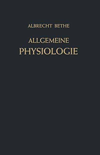 9783540016137: Allgemeine Physiologie