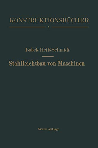 9783540019329: Stahlleichtbau Von Maschinen (Konstruktionsba1/4cher)