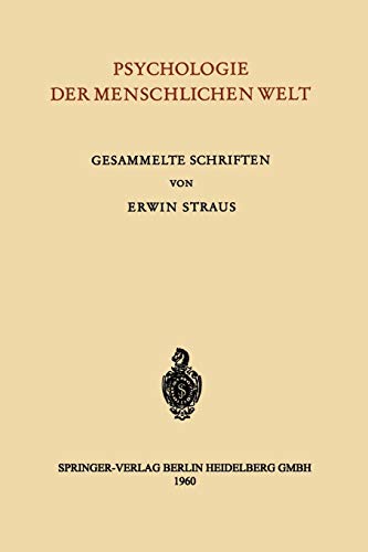 9783540026075: Psychologie der Menschlichen Welt: Gesammelte Schriften (German Edition)