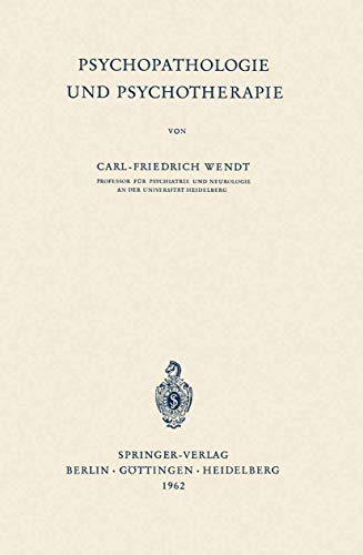 9783540029236: Psychopathologie und Psychotherapie (German Edition)