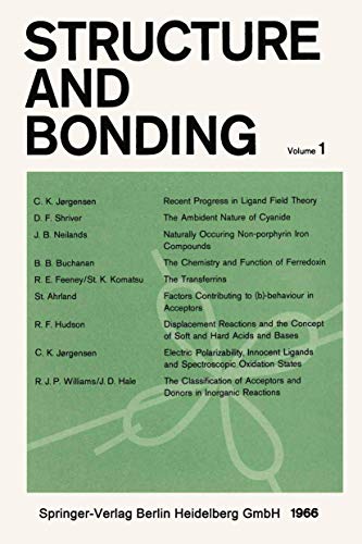 Stock image for Structure and Bonding (Structure and Bonding, 1) for sale by Lucky's Textbooks
