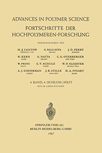 Imagen de archivo de Fortschritte der Hochpolymeren Forschung (Advances in Polymer Science, 4/4) a la venta por Lucky's Textbooks