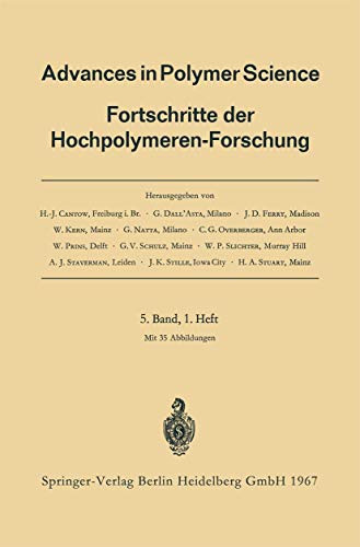 9783540037064: Advances in Polymer Science: Fortschritte der Hochpolymeren-Forschung: 5/1 (Advances in Polymer Science, 5/1)