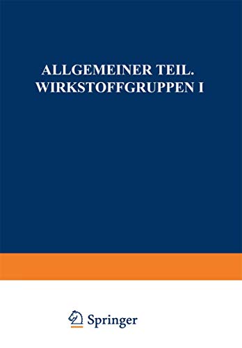 Beispielbild fr Hagers Handbuch der pharmazeutischen Praxis. 1: Allgemeiner Teil. Wirkstoffgruppen 1. zum Verkauf von Gast & Hoyer GmbH