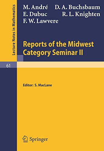 Stock image for Reports of the Midwest Category Seminar II for sale by Chiron Media