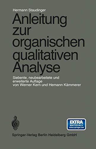 Stock image for Anleitung Zur Organischen Qualitativen Analyse for sale by Chiron Media