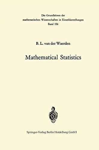 Stock image for Mathematical Statistics. Grundlehren der mathematischen Wissenschaften in Einzeldarstellungen Band 156 for sale by Zubal-Books, Since 1961