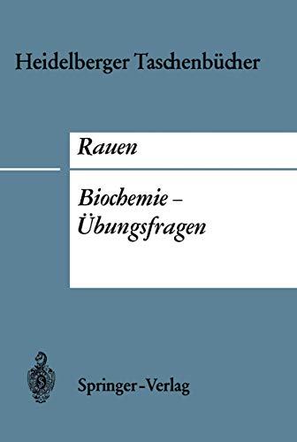 Imagen de archivo de Biochemie-bungsfragen (Heidelberger Taschenbcher, 53) (German Edition) a la venta por Lucky's Textbooks