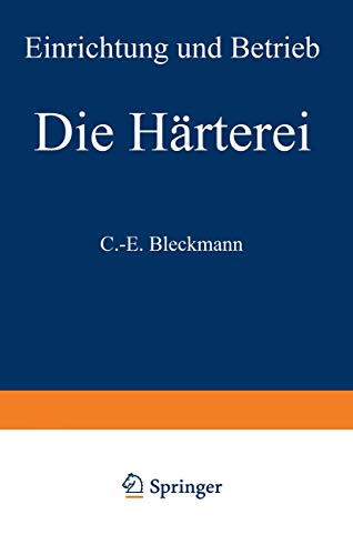 Imagen de archivo de Die Harterei: Einrichtung Und Betrieb a la venta por Chiron Media