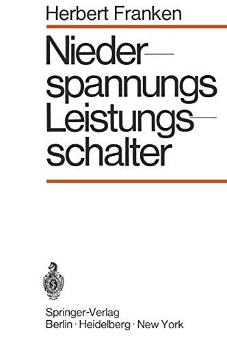 9783540048237: Niederspannungs-Leistungsschalter