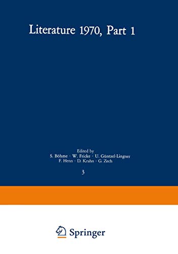 9783540053149: Literature 1970: Part 1 (Astronomy and Astrophysics Abstracts)
