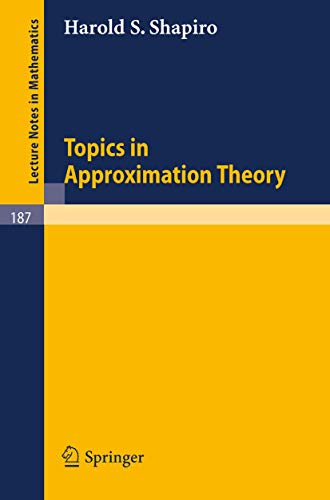 Immagine dell'editore per Topics in Approximation Theory venduto da Buchpark