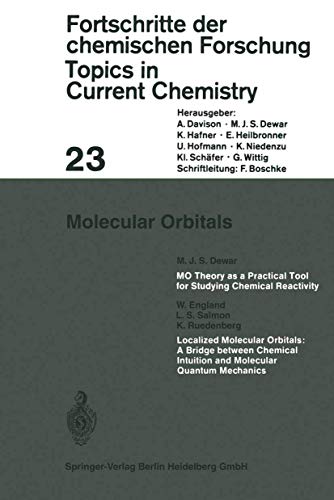 Stock image for Molecular Orbitals (Topics in Current Chemistry, 23) for sale by Mispah books