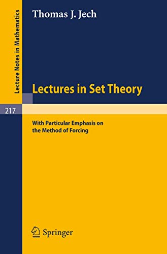 Imagen de archivo de Lectures in Set Theory: With Particular Emphasis on the Method of Forcing (Lecture Notes in Mathematics) a la venta por medimops