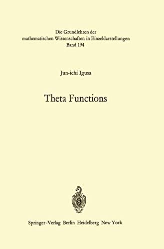 Imagen de archivo de Theta Functions (Grundlehren der mathematischen Wissenschaften) a la venta por Fireside Bookshop