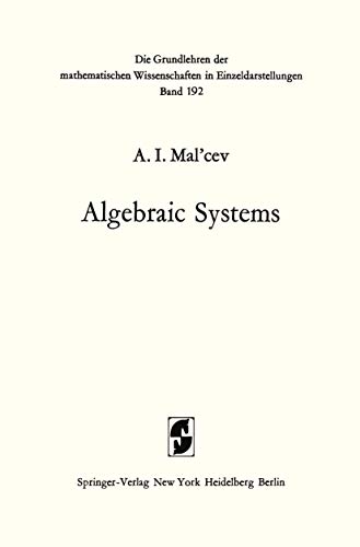 9783540057925: Algebraic Systems: 192