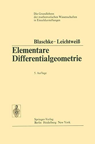 Beispielbild fr Elementare Differentialgeometrie. zum Verkauf von ANTIQUARIAT BCHERBERG Martin Walkner