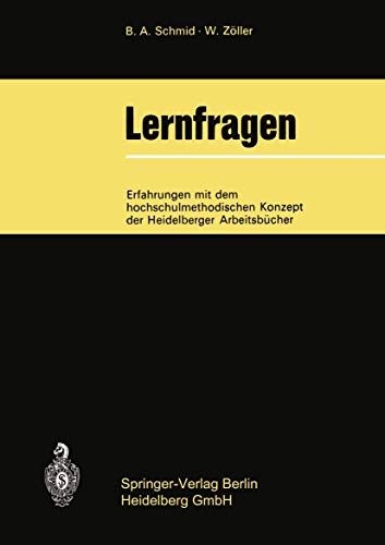 Imagen de archivo de Lernfragen: Erfahrungen mit dem hochschulmethodischen Konzept der Heidelberger Arbeitsbcher a la venta por AMAHOFF- Bookstores