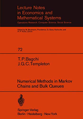 Stock image for Numerical methods in Markov Chains and bulk queues. for sale by Kloof Booksellers & Scientia Verlag