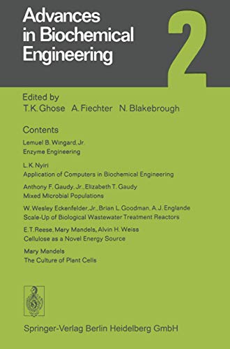 Stock image for Advances in Biochemical Engineering 2 for sale by Zubal-Books, Since 1961