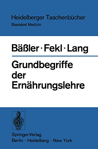 Beispielbild fr Grundbegriffe der Ernhrungslehre zum Verkauf von Bernhard Kiewel Rare Books