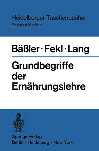 Stock image for Grundbegriffe der Ernhrungslehre for sale by Bernhard Kiewel Rare Books