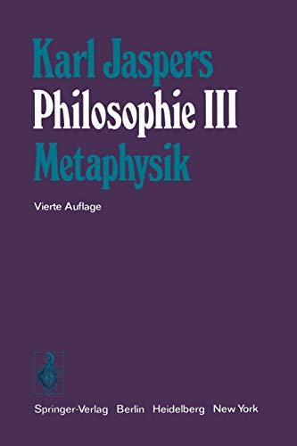 Philosophie: III Metaphysik (German Edition) - Jaspers, K.