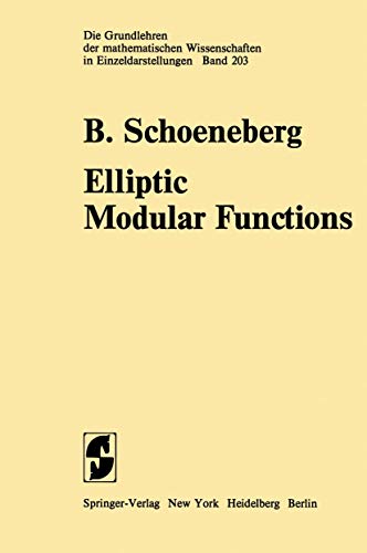 Stock image for Elliptic Modular Functions: An Introduction for sale by Ammareal