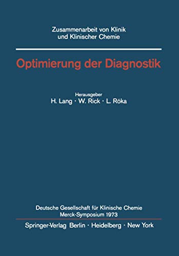 Stock image for Optimierung der Diagnostik - guter Erhaltungszustand for sale by Weisel