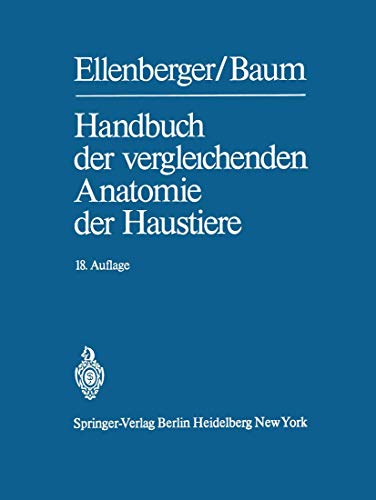 Beispielbild fr Handbuch der vergleichenden Anatomie der Haustiere zum Verkauf von medimops