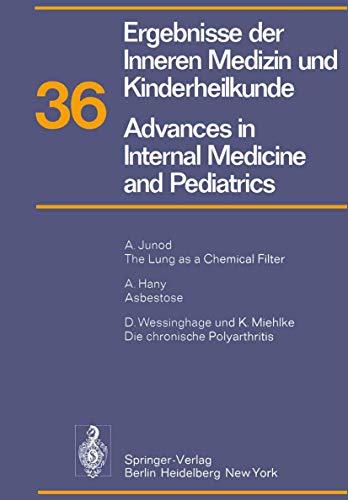 9783540068181: Ergebnisse der Inneren Medizin und Kinderheilkunde / Advances in Internal Medicine and Pediatrics: Neue Folge: 36 (Ergebnisse der Inneren Medizin und ... Advances in Internal Medicine and Pediatrics)