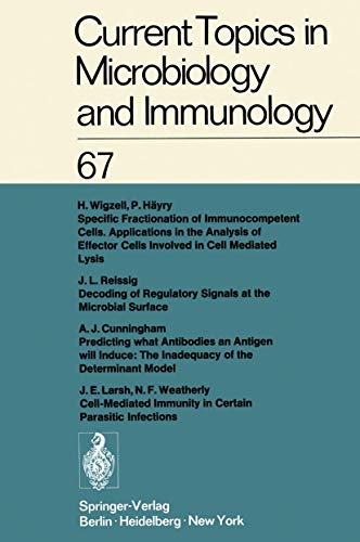 9783540068389: Current Topics in Microbiology and Immunology / Ergebnisse Der Microbiologie Und Immunitatsforschung: 67
