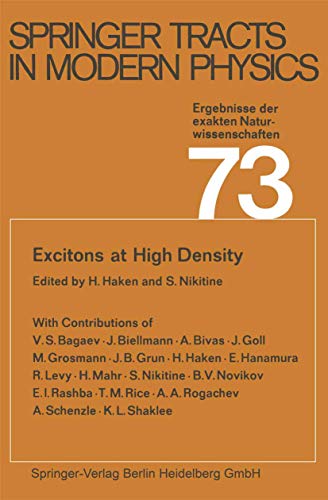 9783540069430: Excitons at High Density (Springer Tracts in Modern Physics)