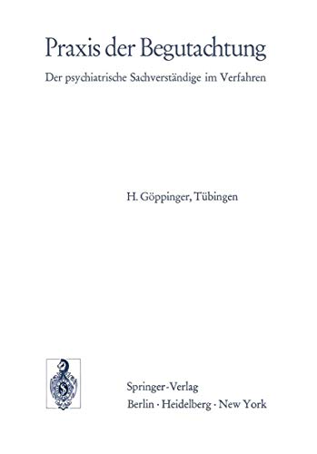 Beispielbild fr Praxis der Begutachtung : Der psychiatrische Sachverstndige im Verfahren zum Verkauf von Blackwell's