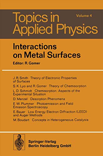 9783540070948: Interactions on Metal Surfaces: 4 (Topics in Applied Physics)