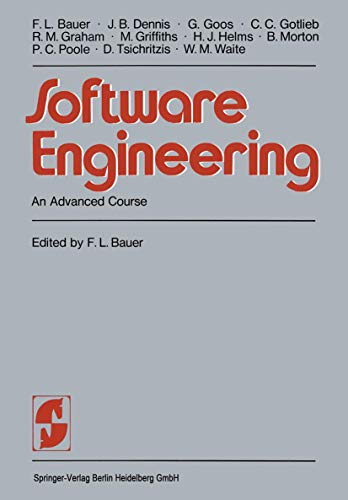 Software Engineering - An advanced Course Lecture Notes in Computer Science, 30