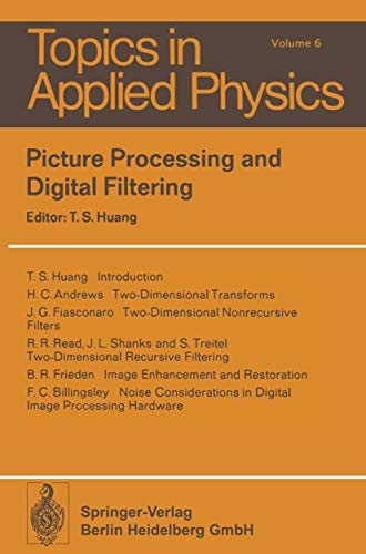 Imagen de archivo de Picture Processing and Digital Filtering a la venta por Ammareal