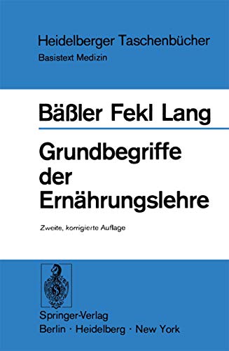 9783540072645: Grundbegriffe der Ernhrungslehre